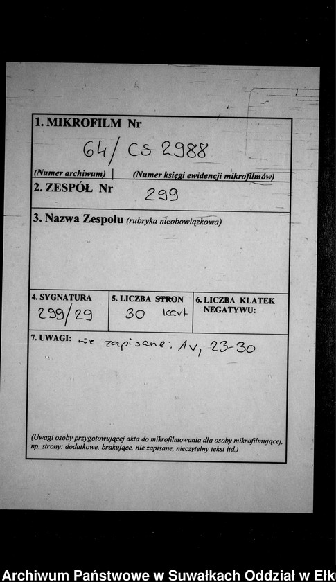 image.from.unit.number "Geburts-Neben-Register des Preussischen Standes-Amtes Gr. Strengeln Kreis Angerburg"