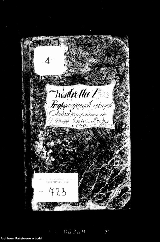 Obraz 4 z jednostki "Kontrolla I-sza przybywających różnych osób za świadectwami do miasta Łodzi w roku 1840"