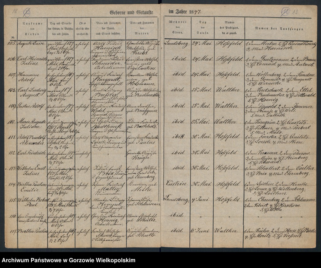 image.from.unit.number "Duplikate der Hauptkirche zu Landsberg an der Warthe (Zawiera księgę chrztów Kościoła Mariackiego (Hauptkirche) z 1848 r. i księgę zgonów Konkordienkirche z 1847 r.)"