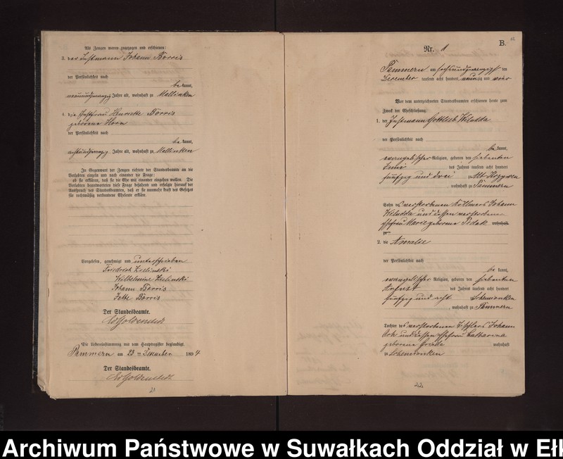 image.from.unit.number "Heiraths-Neben-Register des Preussischen Standes-Amtes Neuhoff Kreis Loetzen"
