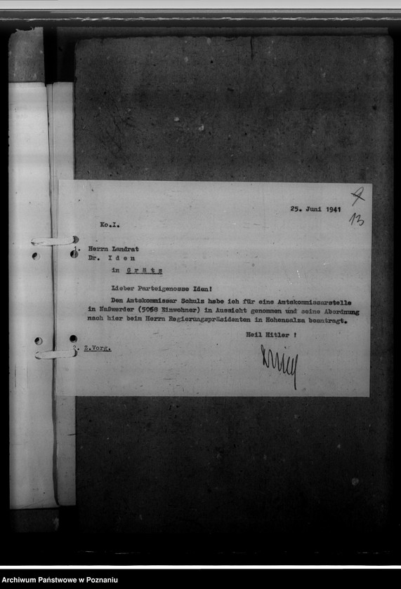 image.from.unit.number "Personalakten des Amtskommissars Richard Schulz, in Grossdorf"