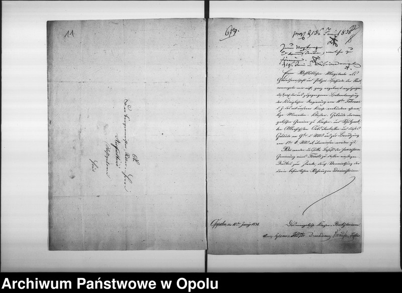 image.from.unit.number "Acta des Magistrats zu Oppeln betreffend die Ueberlassung des ehemaligen Minoritten Gebäudes, an die hiesige evangelische Gemeine zu Kirch- und Schul-Zwecken"