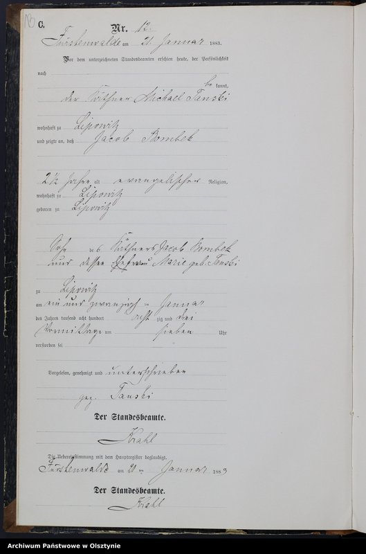 image.from.unit.number "Sterbe-Neben-Register Nr 1 - 188"