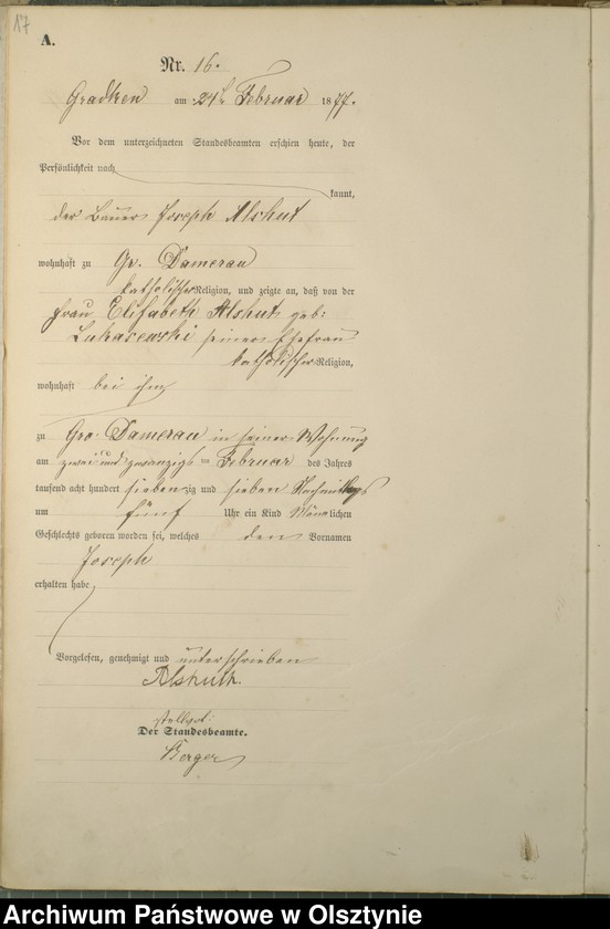 image.from.unit.number "Geburts-Haupt-Register Nr 1 - 88"