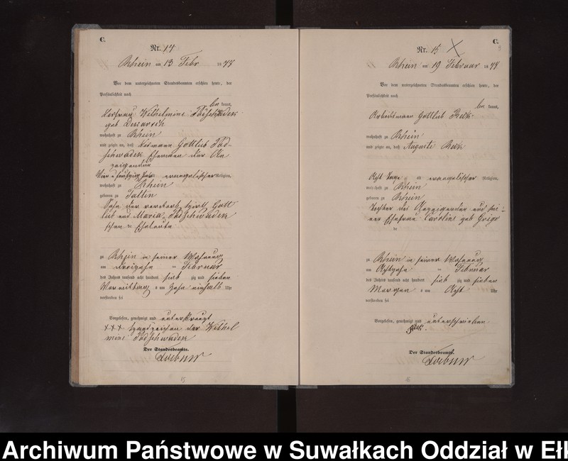 image.from.unit.number "Sterbe-Haupt-Register des Preussischen Standes-Amtes Rhein Kreis Loetzen"