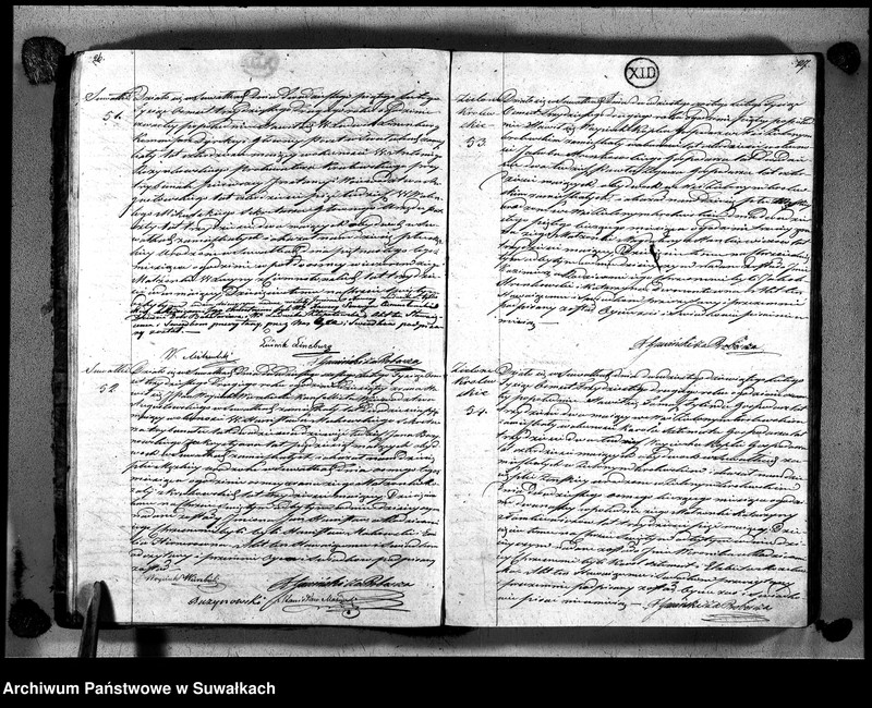 Obraz 18 z jednostki "Księga duplikat urodzonych, zaślubionych i zmarłych urzędnika stanu cywilnego, parafyi suwalskiey na rok 1832"