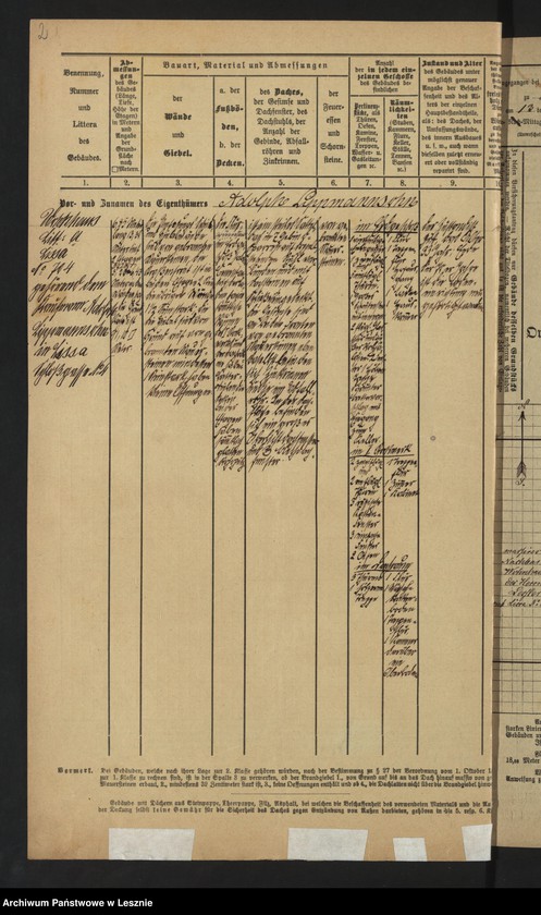 Obraz 5 z jednostki "[Beschreibung von Gebäuden des Grundstücks /ubezpieczenia przeciwpożarowe/]"