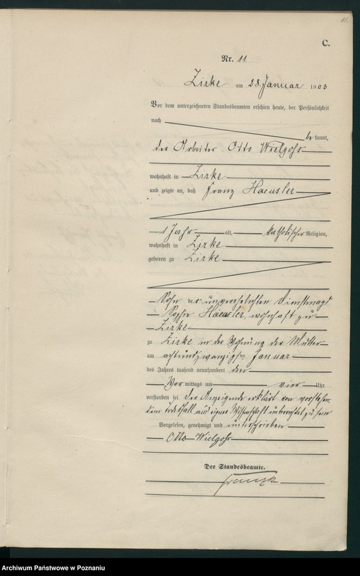 Obraz 14 z jednostki "Sterbe-Haupt-Register"