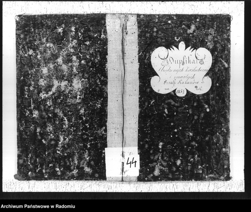 Obraz 5 z jednostki "Duplikat urodzonych, zaślubionych i zmarłych parafii Kazanów na rok 1854"