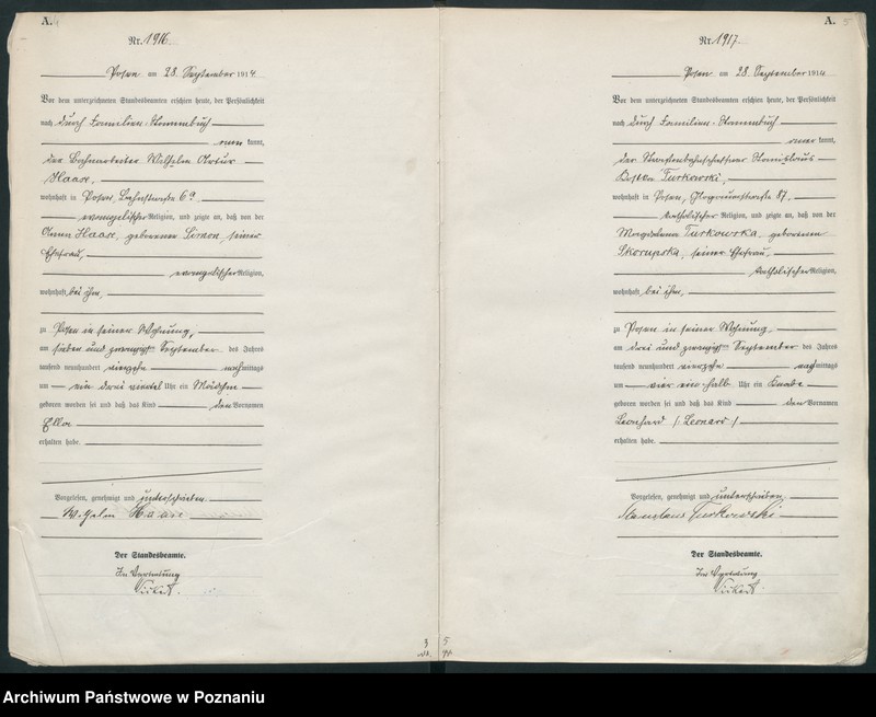 Obraz 5 z jednostki "Księga miejscowa urodzeń tom V-VI [Rejestr główny urodzeń]"