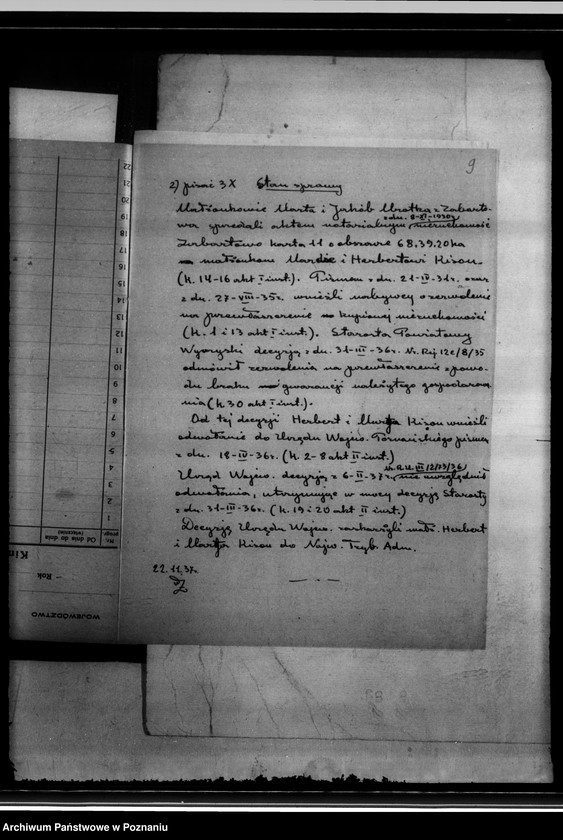 Obraz 13 z jednostki "Herbert i Maria Kisonowie Skarga do N.T.A. na decyzję Wojewody Poznańskiego z dnia 6.II.1937 r. odmowa na przewłaszczenie"