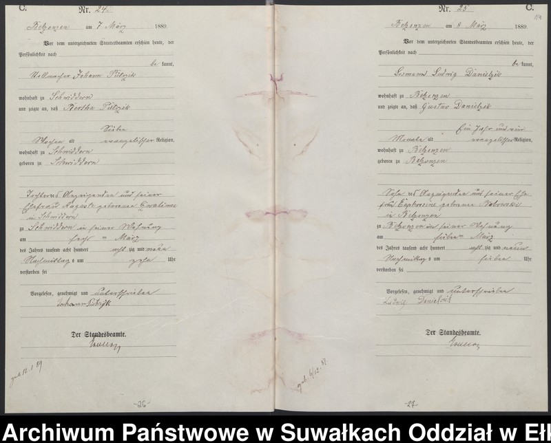 image.from.unit.number "Sterbe-Haupt-Register des Königlichen Preussischen Standes-Amtes Belzonzen Kreis Johannisburg"