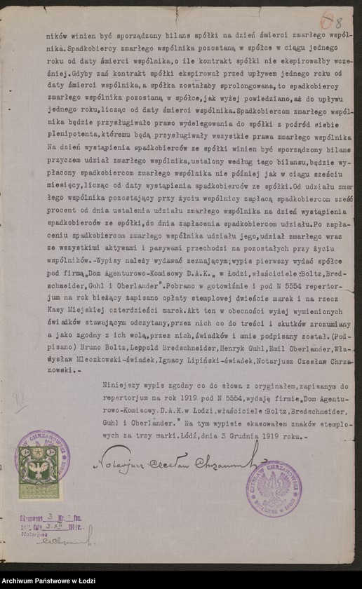 Obraz 10 z jednostki "Dom agenturowo-komisowy "Dak" właściciel Boltz Bredschneider"