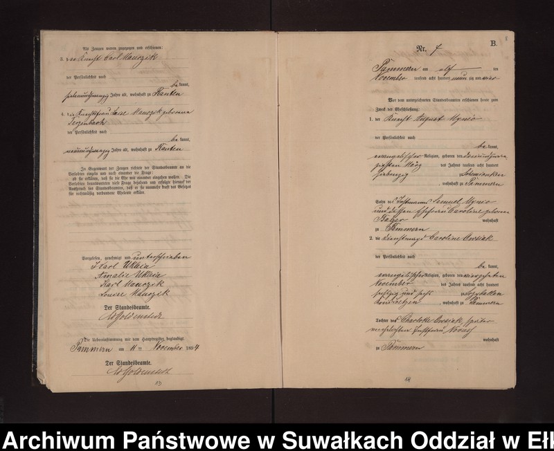 image.from.unit.number "Heiraths-Neben-Register des Preussischen Standes-Amtes Neuhoff Kreis Loetzen"