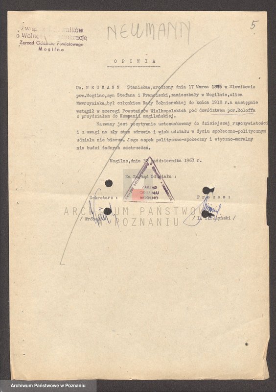 Obraz 20 z jednostki "Życiorysy powstańców wielkopolskich: N - tom ll /Netter Wojciech - Nowaczyk Stanisław/."