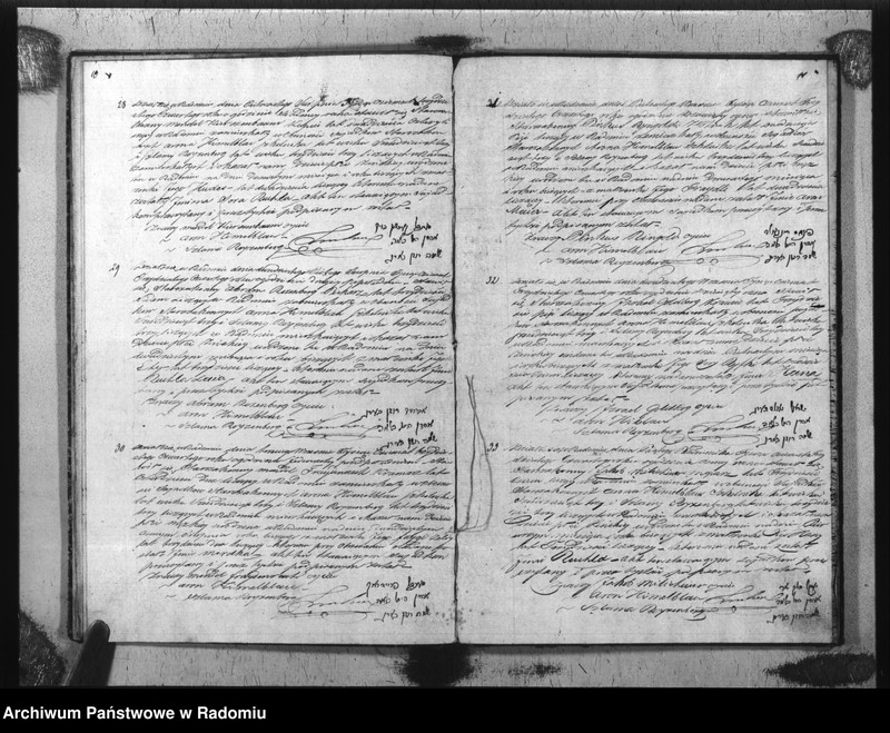 image.from.unit.number "Akta Stanu Cywil. Wyzn. Mojżeszow. Parafii Radom Urodzeń, Małżeństw i Zejścia z r. 1834"