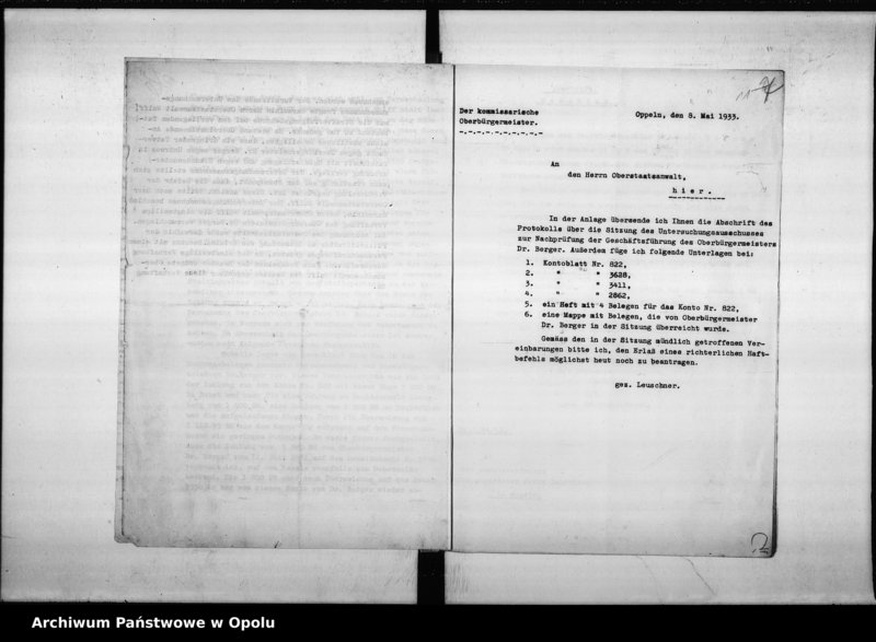 Obraz 11 z jednostki "Stadtverwaltung Oppeln. Dienststrafverfahren gegen Dr. Berger"