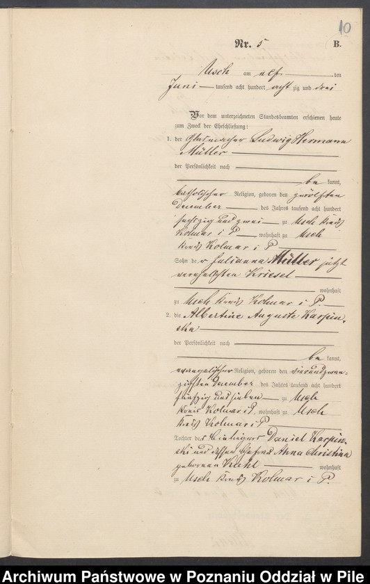 Obraz 12 z jednostki "Księga małżeństw"