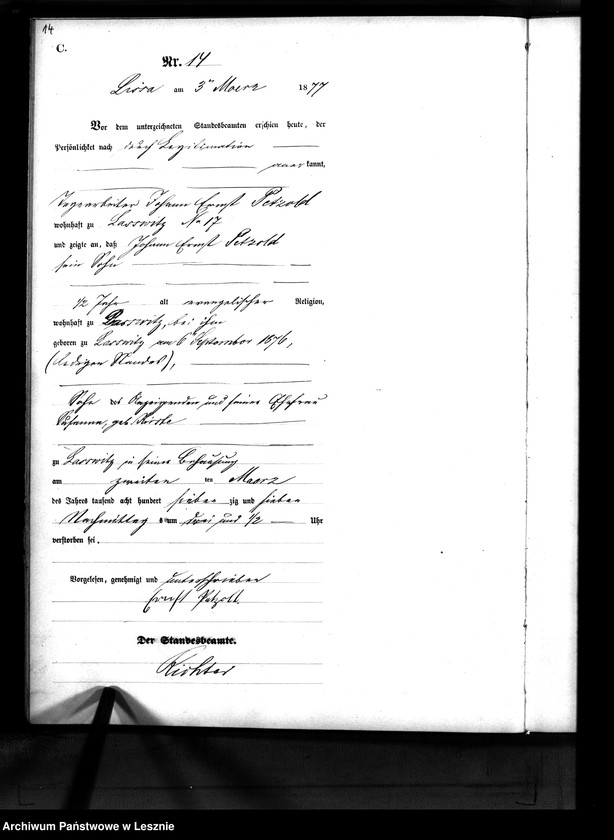 Obraz 17 z jednostki "[Księga zgonów - wieś]"