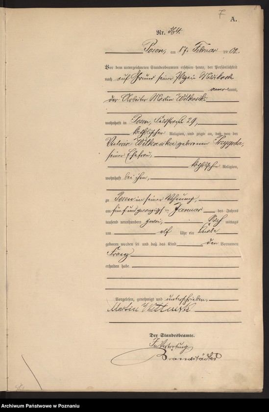 Obraz 10 z jednostki "Księga miejscowa urodzeń t. II"