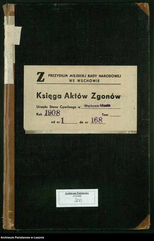 Obraz 2 z jednostki "[Księga zgonów - Wschowa-miasto]"