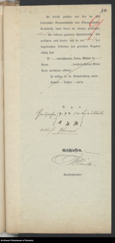 Obraz 12 z jednostki "Die von den Verlobten beigebrachten Urkunden zur Eheschliessung pro 1895"