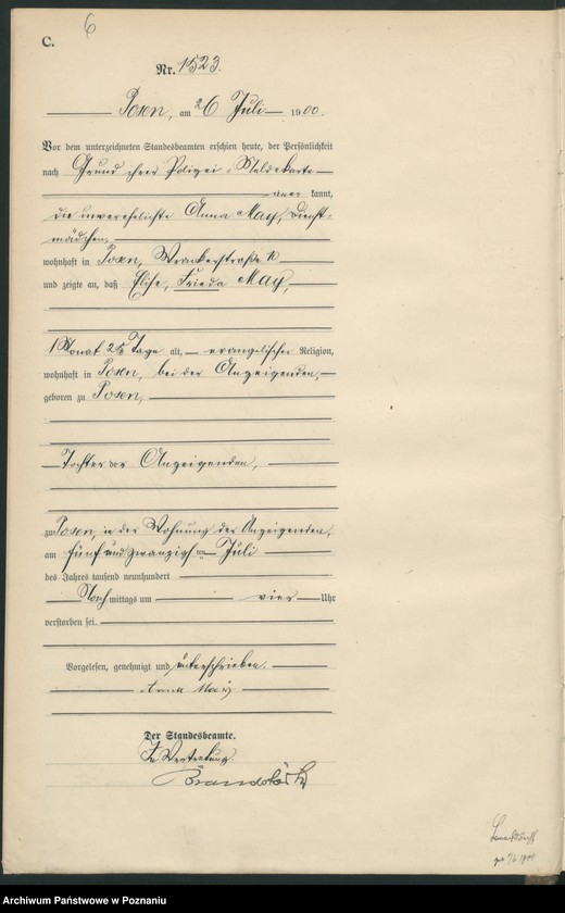 Obraz 9 z jednostki "Księga miejscowa zgonów"