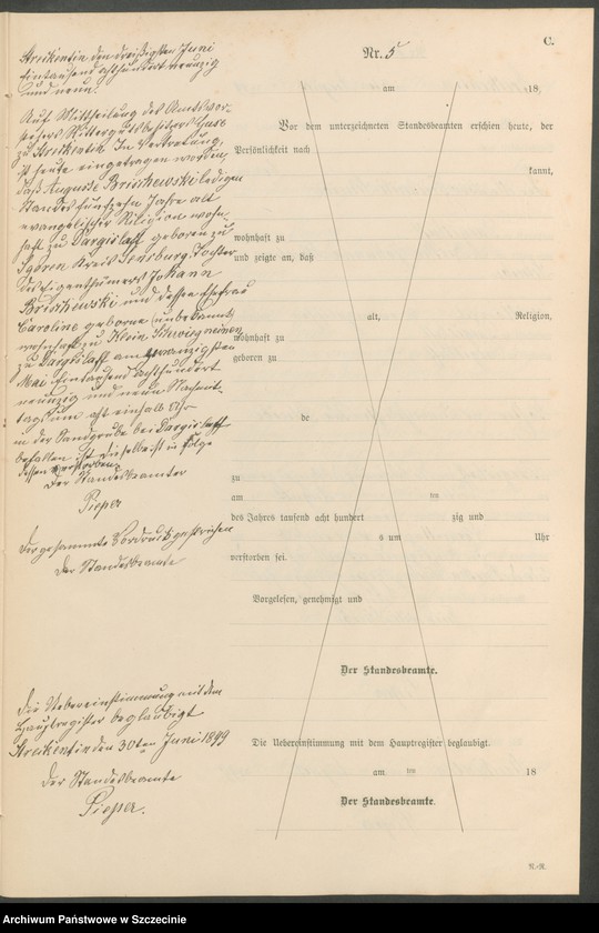 Obraz 8 z jednostki "Sterbe-Register (Neben-Register)"