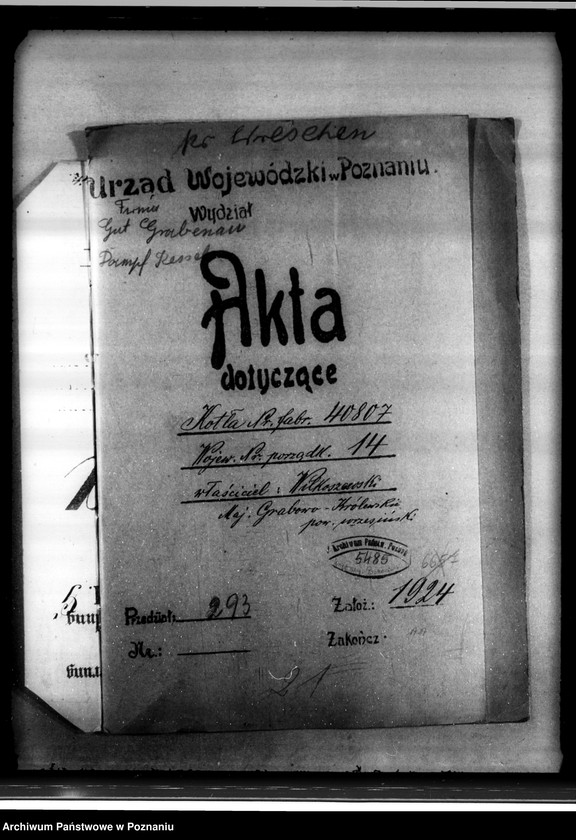 Obraz 4 z jednostki "Młyn parowy w Grabowie Królewskim własność Wilkoszewski  nr woj. 14"