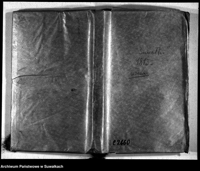 image.from.unit.number "Księga aktu urodzonych gminy suwalskiey, powiatu dąbrowskiego w departamencie łomżyńskim od dnia 1 maja 1813 po 1 maja 1814"