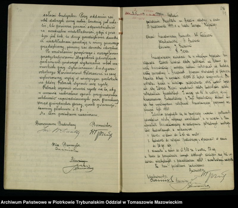 image.from.unit.number "Księga protokołów posiedzeń Magistratu [miasta] Brzezin w sprawie budowy szkoły powsz[echnej]"