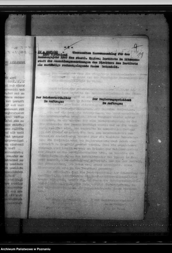 Obraz 16 z jednostki "Dienstaufsicht über die Mediznalinstitute"