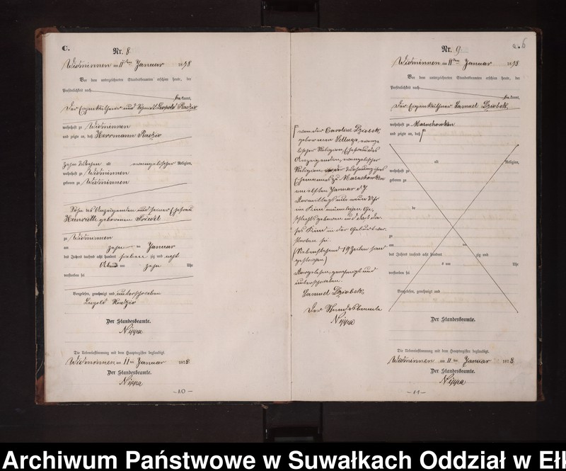 image.from.unit.number "Sterbe-Neben-Register des Preussischen Standes-Amtes Widminnen Kreis Loetzen [Tom I Nr 1-174]"