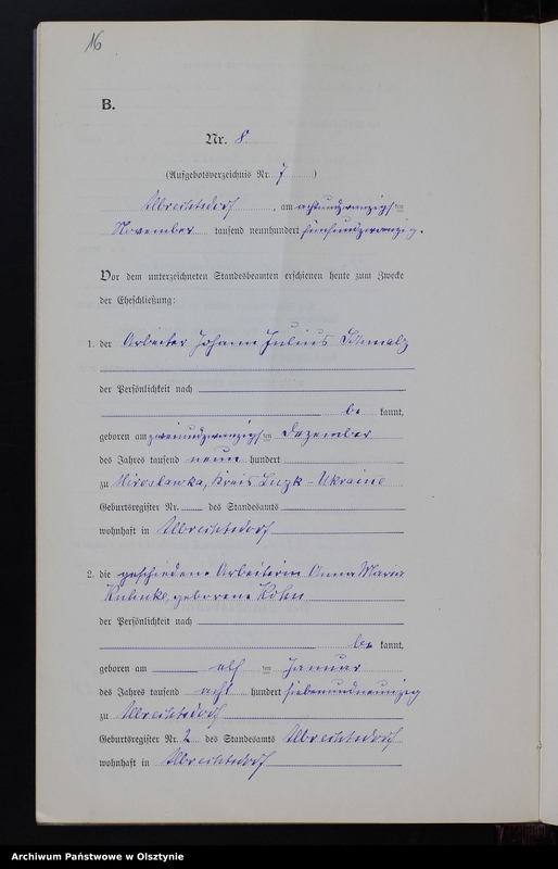 image.from.unit.number "Heiraths-Neben-Register Nr 1 - 9 [ Księga małżeństw - wtóropis ]"