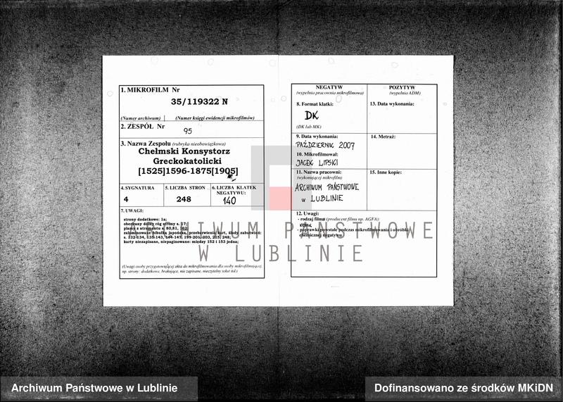 image.from.unit.number "[Księga wpisów biskupa chełmskiego Teodozjusza Rostockiego] 1784 - 1787 Akta za szczęśliwych rządów - - Porfiriusza Skarbka Ważyńskiego nominata biskupa chełmskiego i bełskiego oraz z całą jurysdykcją administratora zaczęte [s.152] 1787-1791"