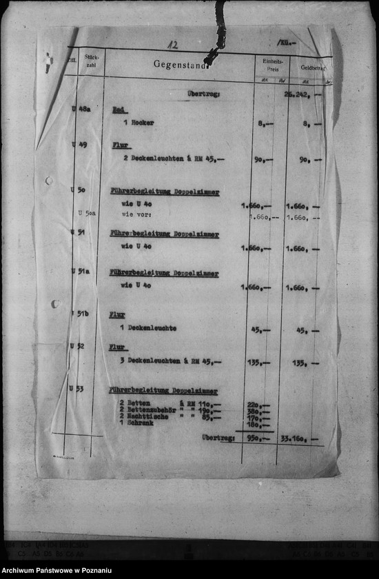 Obraz 16 z jednostki "Zamek w Poznaniu - Herstellungssumme der Innen- Ausstattung"