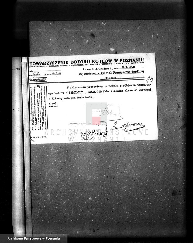 Obraz 20 z jednostki "Cukrownia w Witaszycach nr woj. kotła 6107"