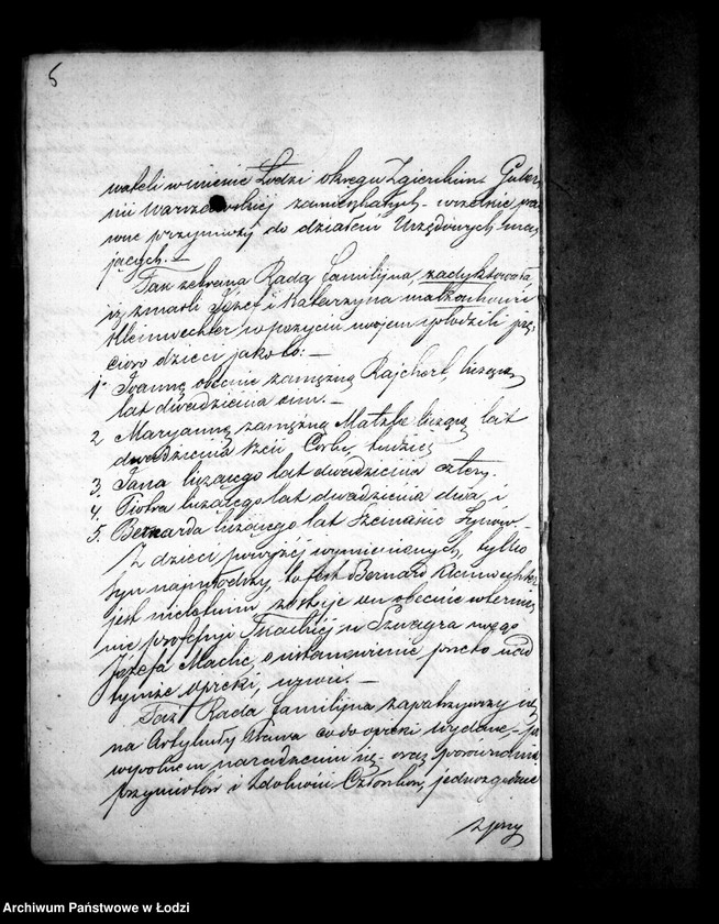 Obraz 9 z jednostki "Akta tyczące się ustanowienia opieki nad nieletnim dzieckiem i spisu inwentarza pozostałości po Józefie i Katarzynie małżonkach Klainwechter"