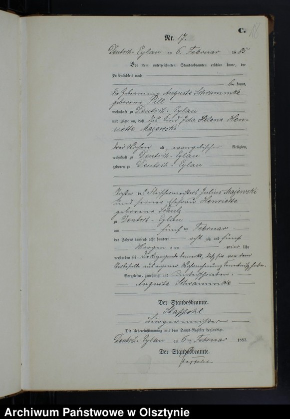 image.from.unit.number "Sterbe-Neben-Register Nr 1 - 127"