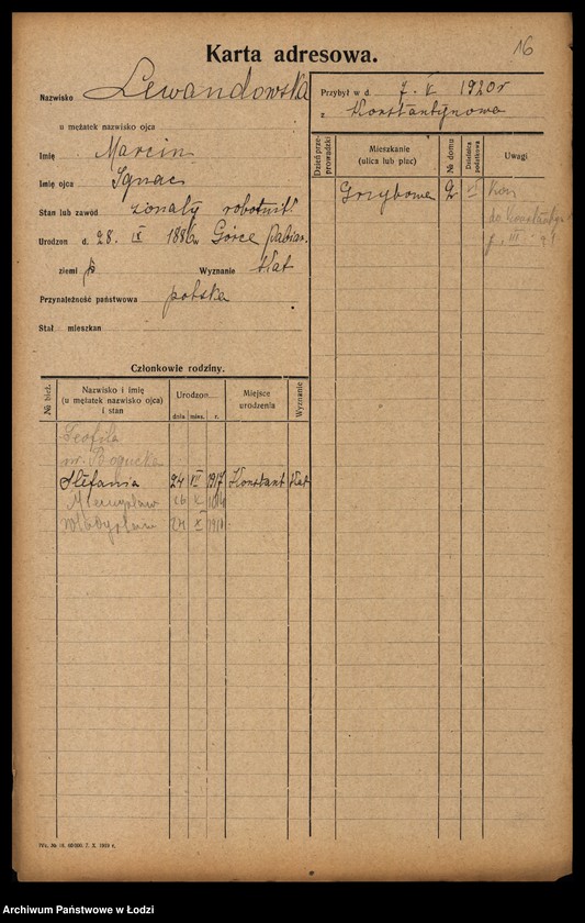 Obraz 18 z jednostki "[Spis ludności Łodzi] Lewandowski - Lewertow"