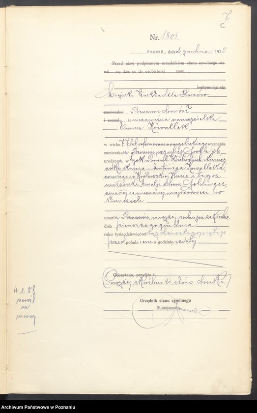 Obraz 9 z jednostki "Księga miejscowa zgonów tom IV [Rejestr główny zgonów]"