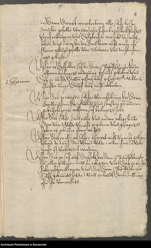 Obraz 15 z jednostki "Dr. Christian Schwartz contra Stiftsvogt Martin v[on] Kleist und den Kammerrat Reimer v[on] Wolde zu Dargen [Dargiń] und Wusterbarth [Ostre Bardo]."