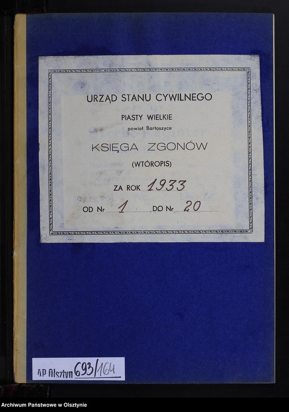 image.from.unit.number "Sterbe-Neben-Register Nr 1 - 20 [ Księga zgonów - wtóropis ]"