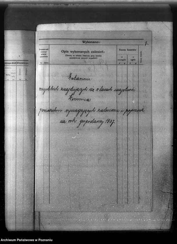 Obraz 11 z jednostki "Plan cięć lasu majętności Łomnica powiat nowotomyski"