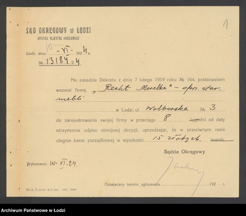 Obraz 3 z jednostki "Mordka Recht – sprzedaż starych mebli"