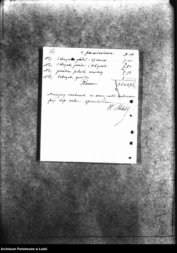 Obraz 13 z jednostki "Dowody Sekcji Budowlanej [listy płacy, rachunek za urządzanie cmentarzy i parków łódzkich]"