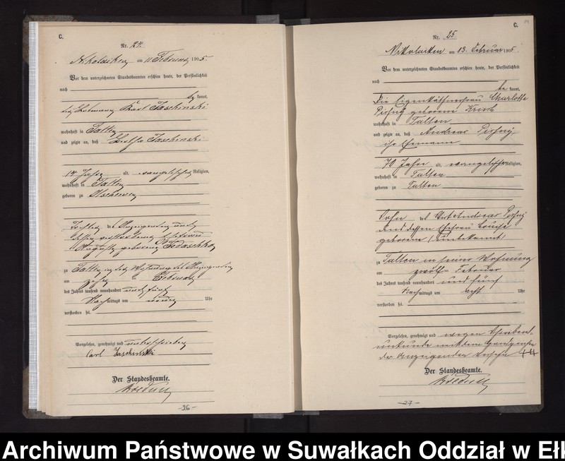 image.from.unit.number "Sterbe-Haupt-Register des Königlichen Preussischen Standes-Amtes Nikolaiken Kreis Sensburg"
