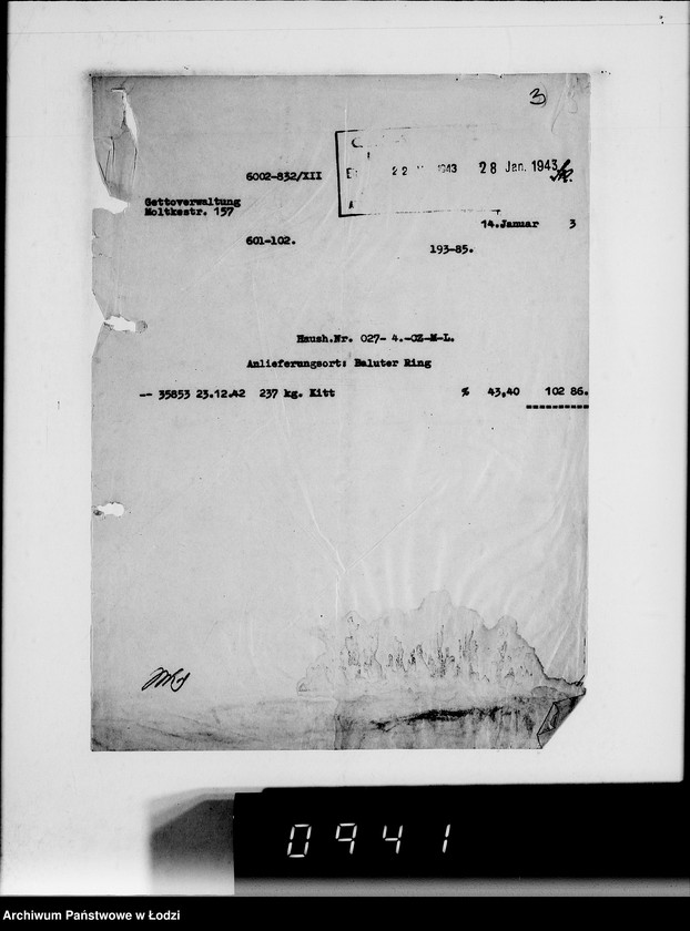 Obraz 6 z jednostki "[Korespondencja dotycząca realizacji zamówień na różne wyroby, sprawozdania z dostaw, sprawozdania z konferencji w Berlinie i Poznaniu składane przez funkcjonariuszy G.V.]"