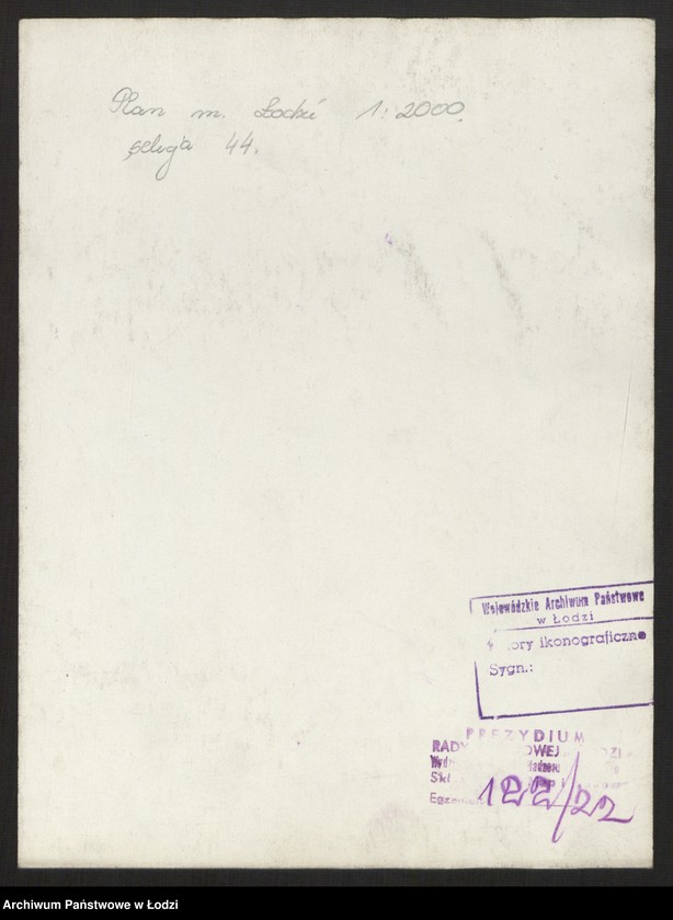 Obraz 2 z jednostki "Plan miasta Łodzi Sekcja NW 44"