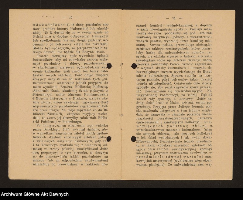 Obraz 6 z jednostki "Broszura pt. "Sprawa rewindykacji archiwaliów i zabytków (zza kulis rokowań pokojowych w Rydze)", Władysław Semkowicz."